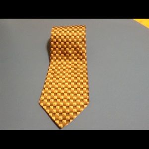 Geoffrey Beene Yellow & White  Men's Neck Tie
